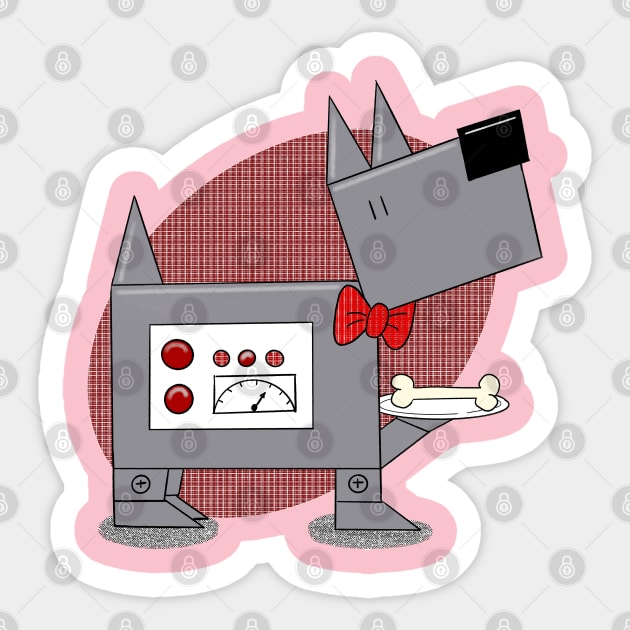 Robot Scottie Dog Sticker by Hallo Molly